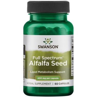 Full Spectrum Alfalfa (Lucerna) 400mg 60kaps Swanson - 087614112763.jpg