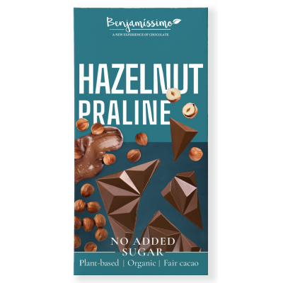 Czekolada z Orzechami Laskowymi Bez Dodatku Cukrów Bezglutenowa BIO 60g Benjamissimo - 3800236132356.jpg