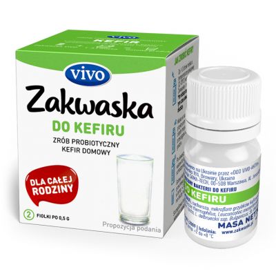 Żywe Kultury Bakterii do Kefiru 1g (2 fiolki) Vivio - 4820148053968.jpg