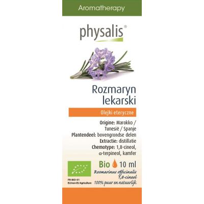 Olejek Eteryczny Rozmaryn Lekarski (Rozemarijn) BIO 10ml Physalis - 5412360018857.jpg