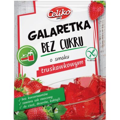 Galaretka bez Cukru o Smaku Truskawkowym Bezglutenowa 14g Celiko - 5900038002326.jpg