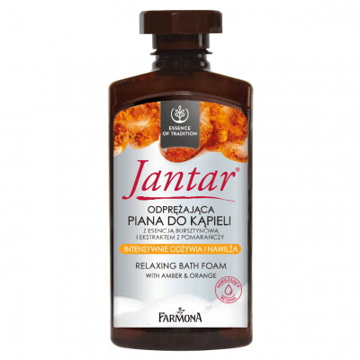 Jantar Piana do kąpieli Odprężająca z esencją bursztynową i ekstraktem z pomarańczy 330ml Farmona  - 5900117975565.jpg
