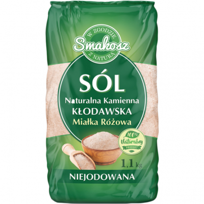 Sól kamienna Kłodawska niejodowana miałka 1,1 kg Smakosz - 5901157041340.jpg