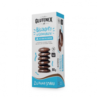 Biszkopty w czekoladzie bez dodatku cukrów 80g Glutenex - 5901866001062.jpg