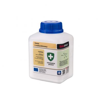Kwas L-askorbinowy (witamina C) Czysty min. 99,5% 250g Biomus  - 5902409411515.jpg