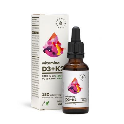 Witamina K2mk7 + D3 w Kroplach 30ml Aura Herbals - 5902479610320.jpg