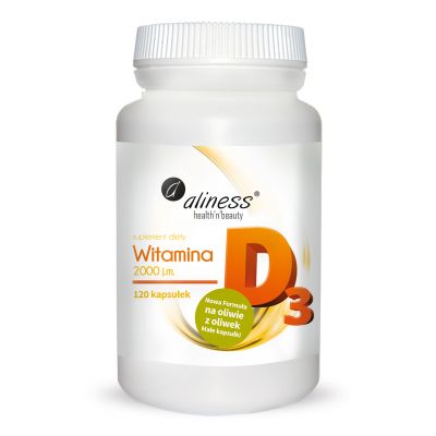 Witamina D3 2000j.m.120 kapsułek Aliness  - 5902596935399.jpg