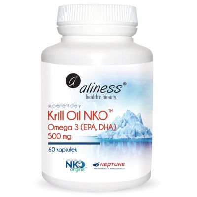 Krill Oil NKO® Omega 3 z Astaksantyną 500 mg 60 kapsułek Aliness - 5902596935627.jpg