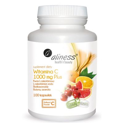 Witamina C 1000mg Plus 100 kapsułek Aliness  - 5902596935696.jpg
