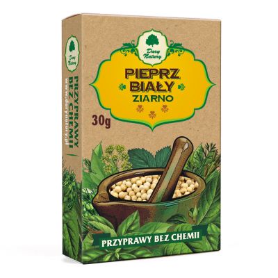 Pieprz biały ziarno 30g Dary Natury - 5902741003010.jpg