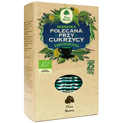 Herbatka Polecana przy cukrzycy EKO 25x2g Dary Natury - 5902741005281.jpg