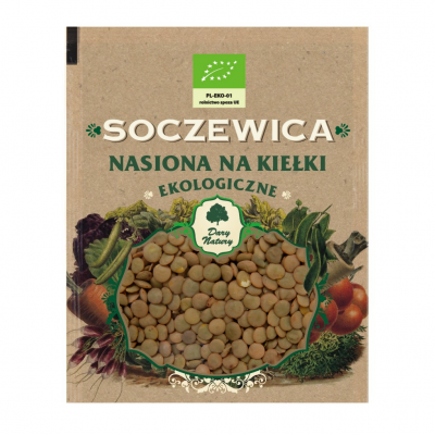 EKO nasiona na kiełki soczewica 50g Dary Natury  - 5902768527230.jpg