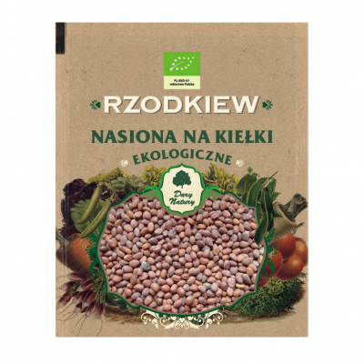 EKO nasiona na kiełki Rzodkiew 30g Dary Natury - 5902768527254.jpg