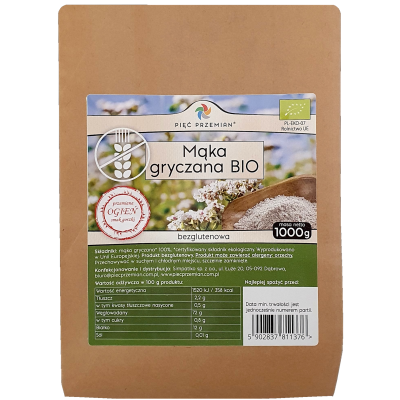 Mąka gryczana pełnoziarnista BIO bezglutenowa 1kg Pięć Przemian - 5902837811376.jpg