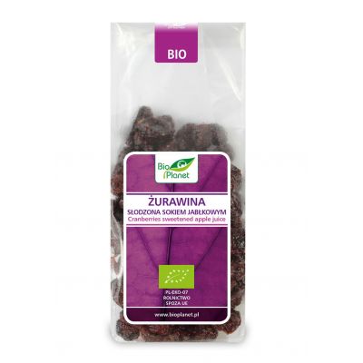 Żurawina słodzona sokiem jabłkowym BIO 100g Bio Planet - 5902983785705.jpg