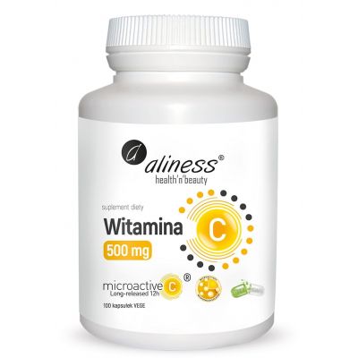 Witamina C 500mg Micoractive 12h 100 kapsułek vege Aliness - 5903242581007.jpg