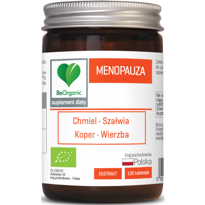 BeOrganic Menopauza 450mg 100 tabletek Aliness - 5903242582721.jpg