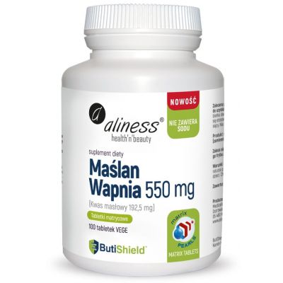 Maślan Wapnia 550mg 100 tabletek  Aliness - 5903242583421.jpg