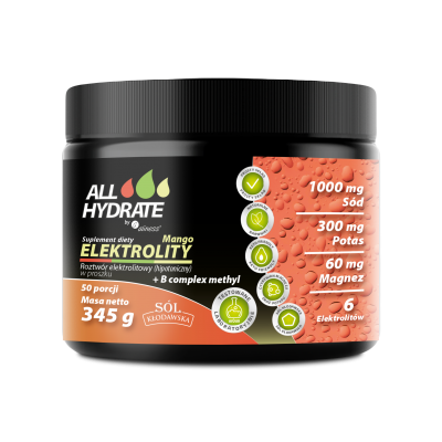 ALLHydrate Elektrolity Mango + B complex methyl 345g Aliness - 5903242584046.jpg