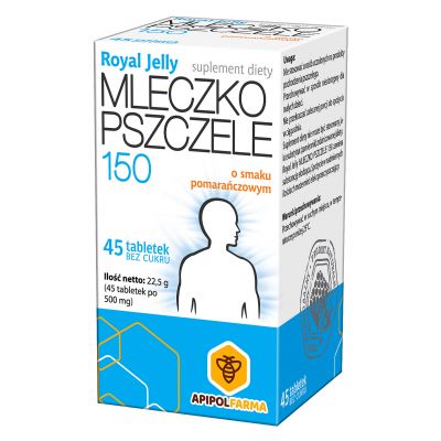 Mleczko Pszczele Royal Jelly 150 45tab.Apipol Farma - 5903780015019.jpg