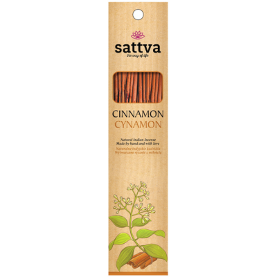 Kadzidło Cynamon 30g 15 szt Sattva - 5903794180161.jpg