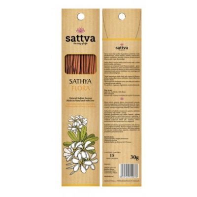 Kadzidło Sathya Flora 30g 15szt Sattva - 5903794180277.jpg