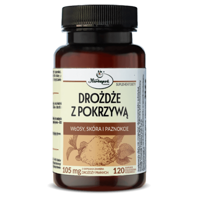 Drożdże z pokrzywą 120 kapsułek Herbapol Kraków - 5903850002536.jpg