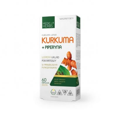 Kurkuma + Piperyna 60 kaps. Medica Herbs - 5903968202521.jpg