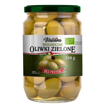 Oliwki Zielone bez Pestek w Zalewie BIO 280g (150g) Vitaliana - 5906750250908.jpg