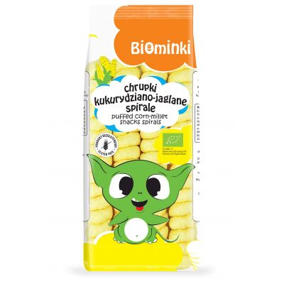 Chrupki Kukurydziano Jaglane Spirale Bezglutenowe BIO 60g Biominki - 5907738151002.jpg