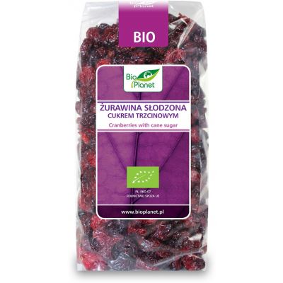 Żurawina słodzona cukrem trzcinowym BIO 400g Bio Planet - 5907814666161.jpg