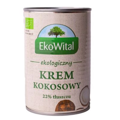 Krem kokosowy 22% tłuszczu ( mleczko kokosowe ) BIO 400ml EkoWital - 5908249976306.jpg