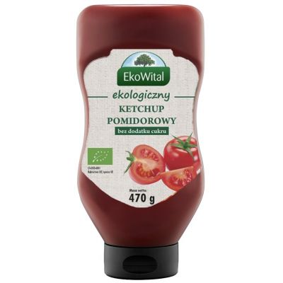 Ketchup bez dodatku cukru BIO 470g EkoWital  - 5908249979130.jpg