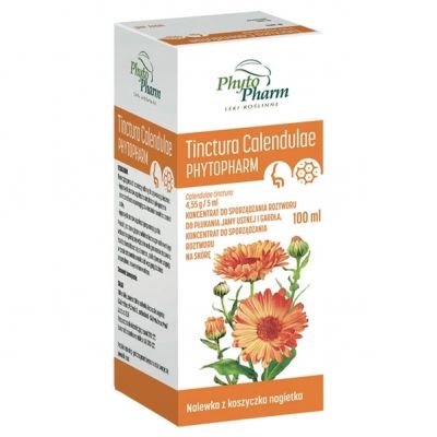 Tinctura Calendulae - Nalewka z nagietka 100ml PhytoPharm  - 5909990087747.jpg