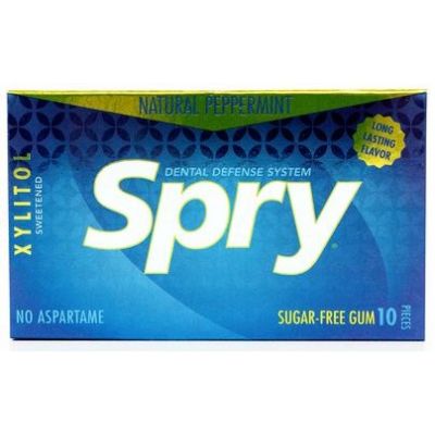 Guma do Żucia z Ksylitolem o Smaku Mięty Pieprzowej Bezglutenowa 10 Sztuk (12g) Spry - 700596000629.jpg