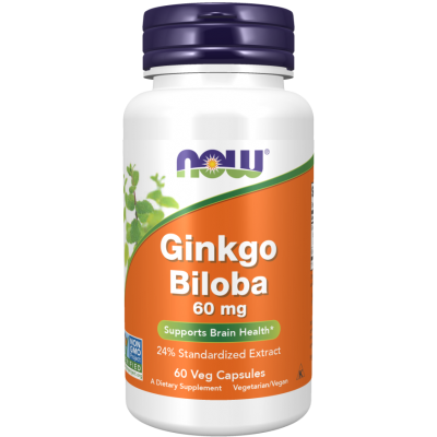 Ginkgo Biloba 60mg 60 kaps. Now Foods  - 733739046864.jpg
