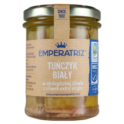 Tuńczyk Biały Filety w Bio Oliwie z Oliwek Extra Virgin 200g/130g Emperatriz - 8410972130957.jpg