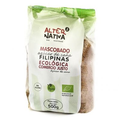 Cukier Trzcinowy Mascobado Fair Trade BIO 500g Alternativa - 8435030563003.jpg