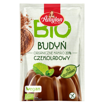 Budyń o Smaku Czekoladowym Bezglutenowy BIO 40g Amylon - 8594006666480.jpg