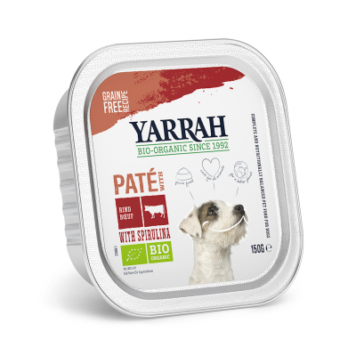 Dla Psa Pasztet z Wołowiną i Spiruliną bez Zbóż BIO 150g Yarrah - 8714265973130.jpg